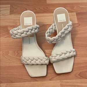Dolce Vita Paily Braided Sandals Ivory Size 8.5